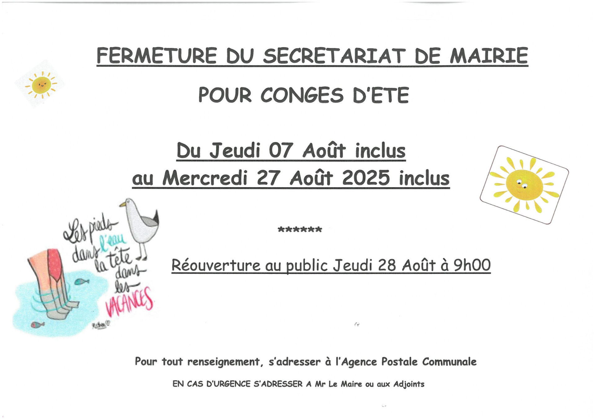 Vacances d'été 2025